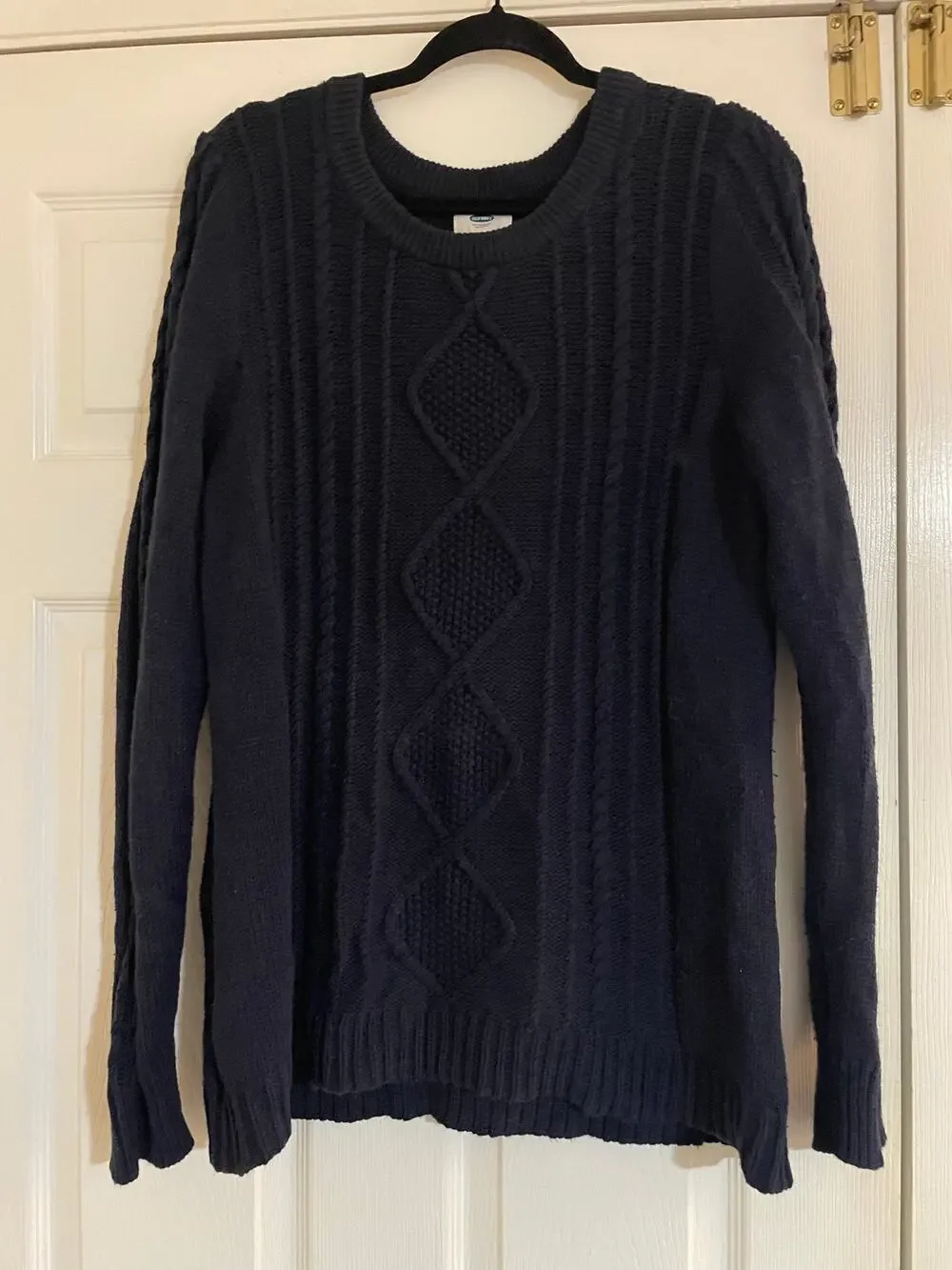Old Navy blue cable knit classic minimalist sweater size XXL